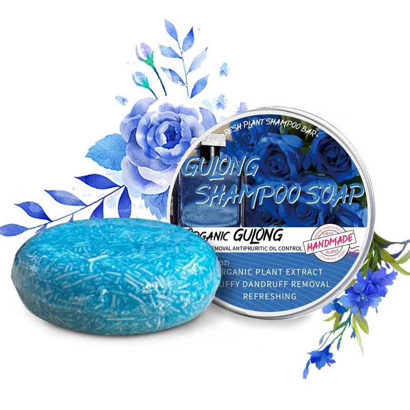 Handmade Hair Shampoo Soap Reveur Scalp Rose Bamboo Charcoal Natural No Chemicals Shampoo Bar Oil-control Hair Care Tool
