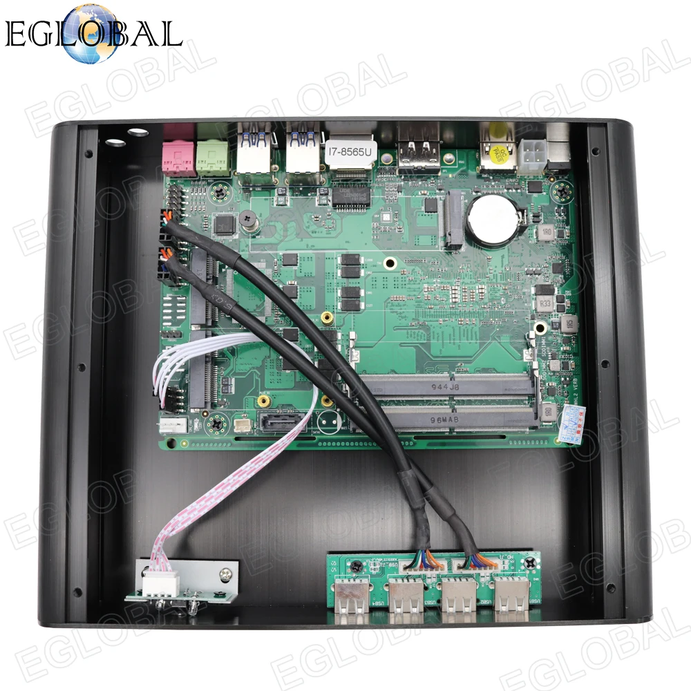 Newest 12th gen i7 business computer desktop  Intel Core i7 1255U 10 cores 2500M fanless linux mini pc 4K player 64gb for school