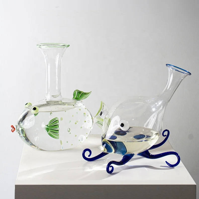 Octopus Shape High Borosilicate Hand-blown Glass Wine Decanter Liquor Dispenser Glass Decanter Glass Decanter Bottles for wine