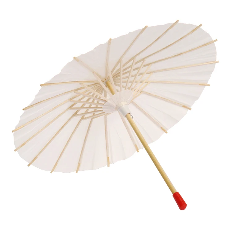 Китайский зонт на заказ, украшение в китайском стиле «сделай сам», чистый бамбуковый зонт, зонт из белой бумаги