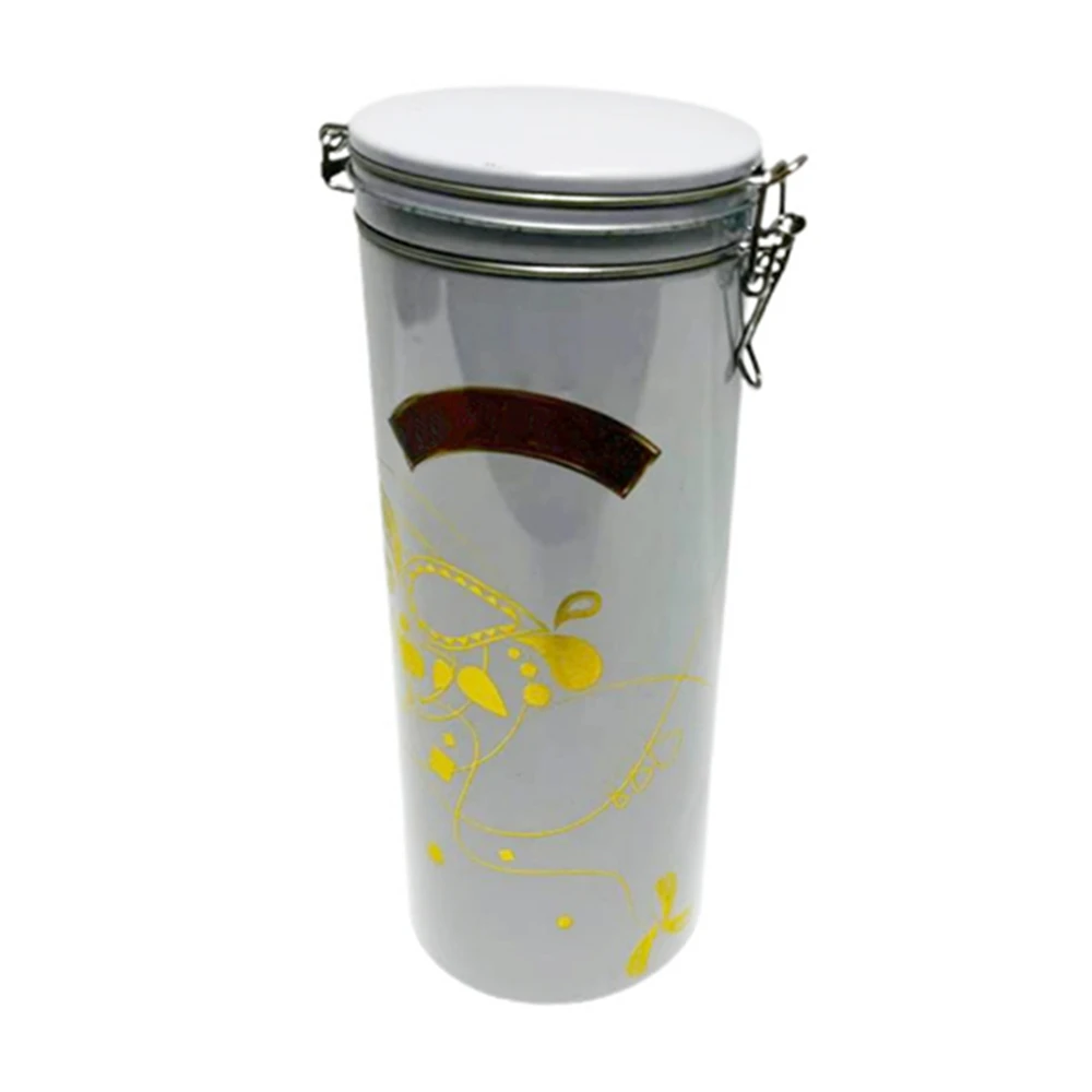Custom Airtight Tins Cylinder Metal Storage Box Grind Coffee Tin Can For Coffee With Logo