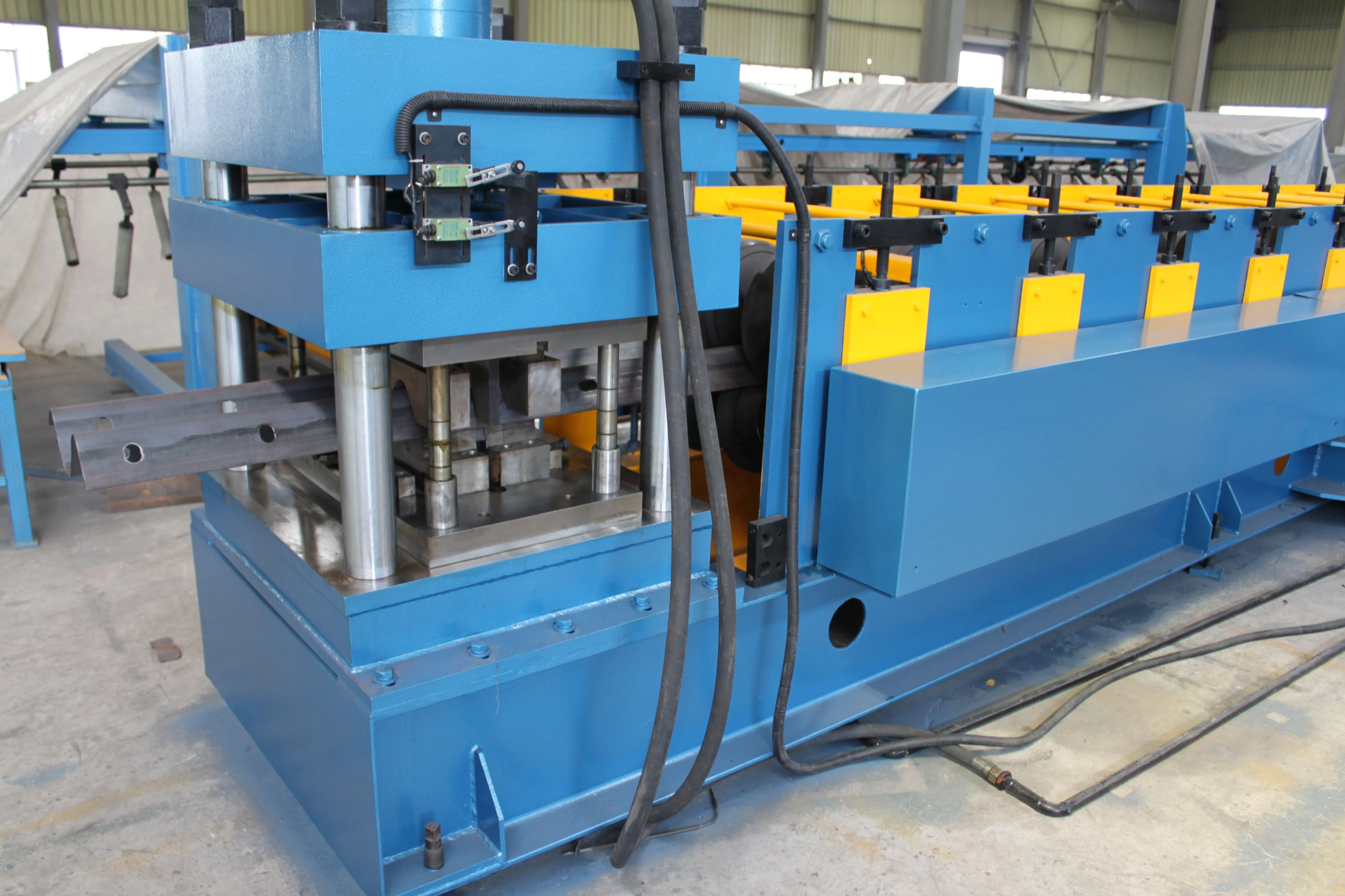 High-performance Custom Automatic Guardrail Post Roll Forming Machine With Welded Structural Steel