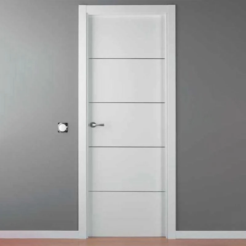 automatic interior Doors Wood Eco Wood Decorative Out Prehung Interior WPC Wood Easy Install Walnut Color Bedroom Waterproof