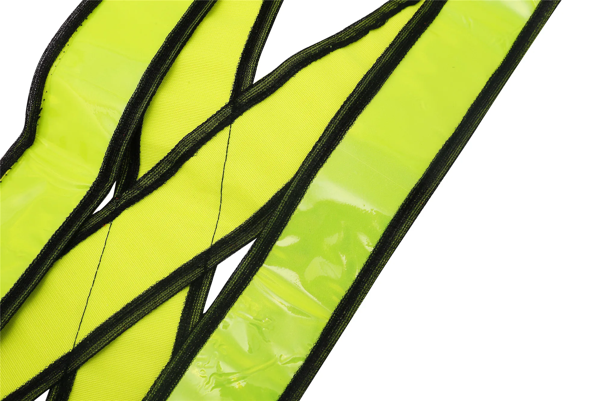 2021 New Style Fluorescent Green Color Reflective Elastic Strap Safety Vest Belt For Outside Running Safety Reflective Vest
