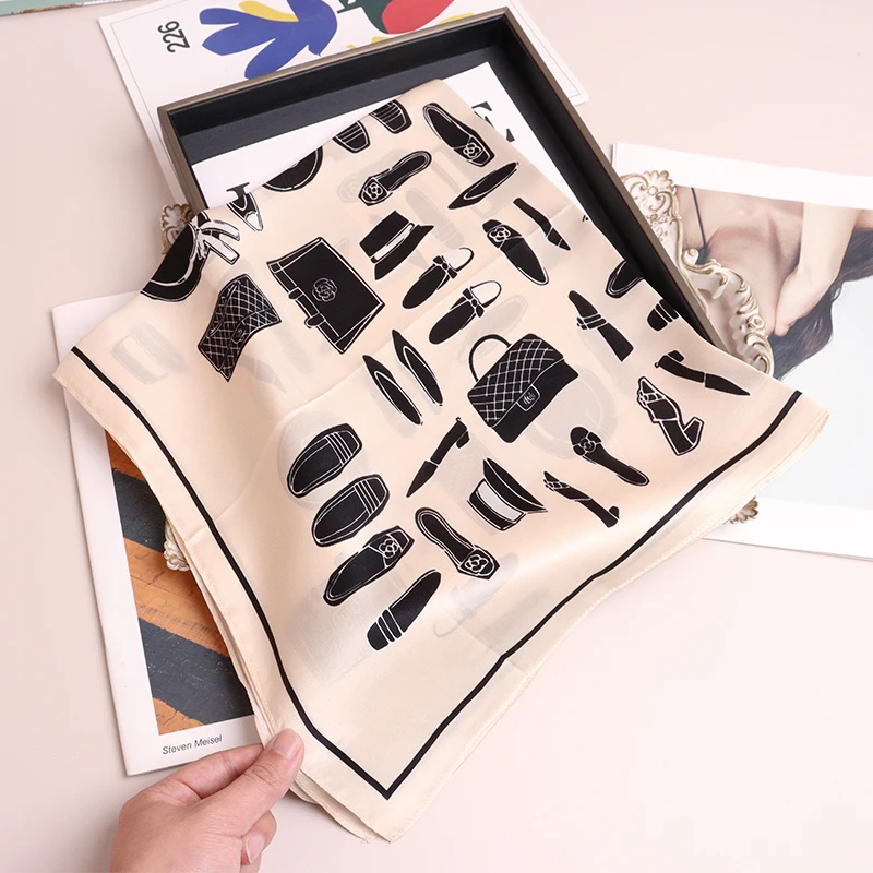 High quality 100% Silk Scarves Printing Service Designer Women Square Custom custom printing Silk Scarf foulard en soie