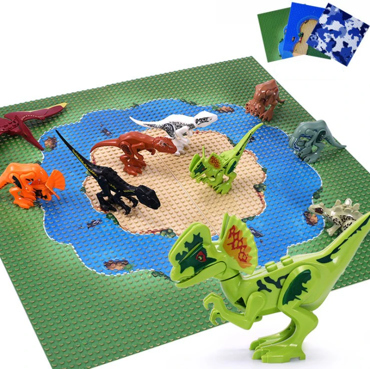 
32*32 Dots City Road Street Theme Baseplate Camouflage Straight Crossroad Building Blocks Compatible with Brand 