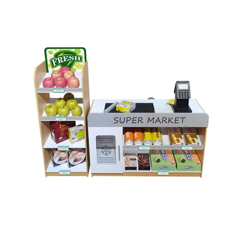 Набор деревянных игрушек для продуктового магазина