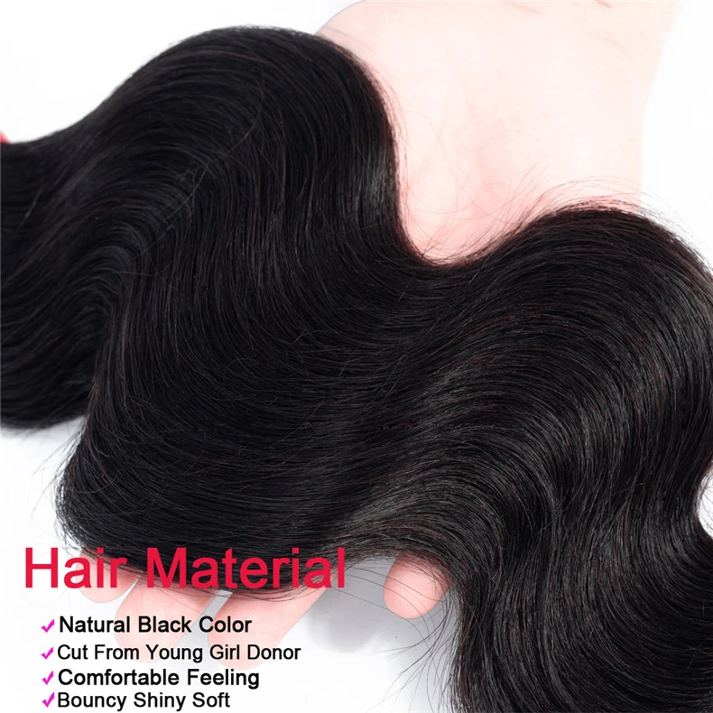 Cheap factory price wholesale price double drawn hair bundles body wave bundles with closure to match Malaysian human hair