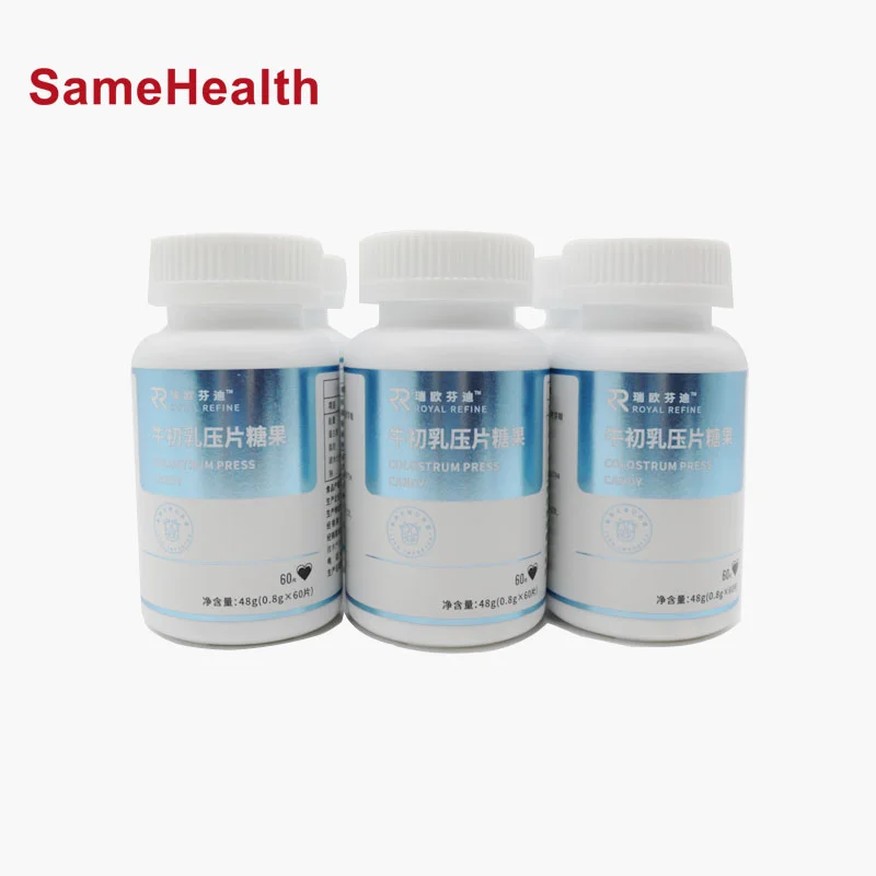 Food Grade Bovine Colostrum Press Candy Tablets In Heart & Triangle Shape For Children