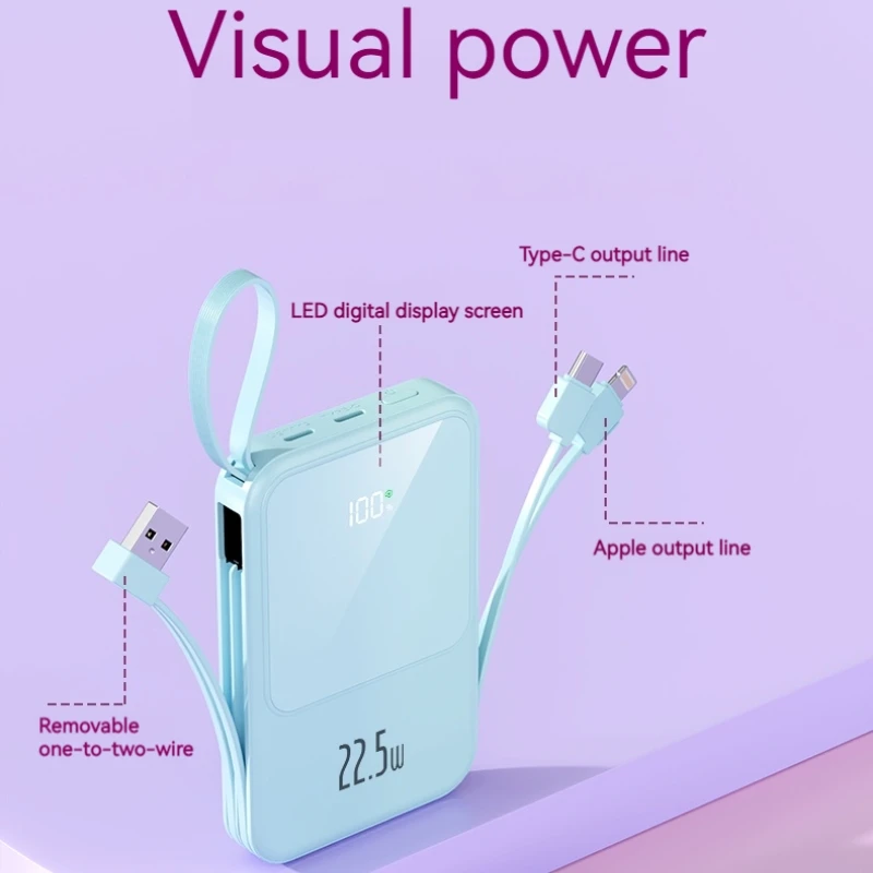 Belt Line Fast charging power bank 20000mAh Magnetic Wireless charger Portable Charger