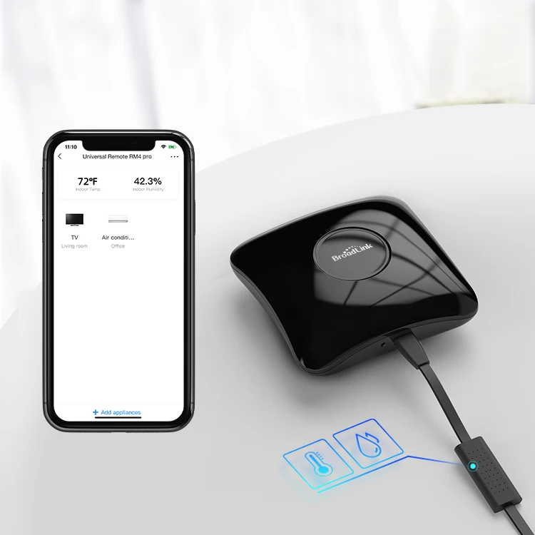 
Hot Sale BroadLink RM4 Pro Smart Hub WI-FI IR RF Smart Universal Remote for Air-con TV etc. Support Alexa and Google Home 
