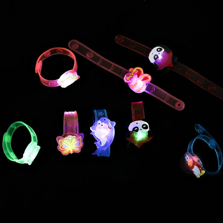 LED Light up Fidget Spinner Bracelet Luminous Goody Bag Filler for Night Parties School Prizes Halloween & Christmas Gifts Kids