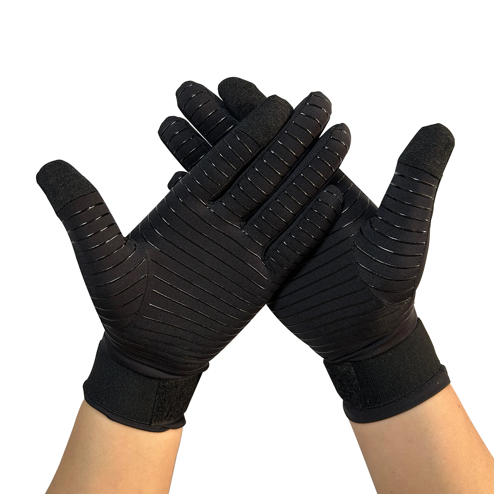 Customized Men Women Anti Slip Copper Arthritis Touch Screen Gloves Pain Relief Compression Gloves