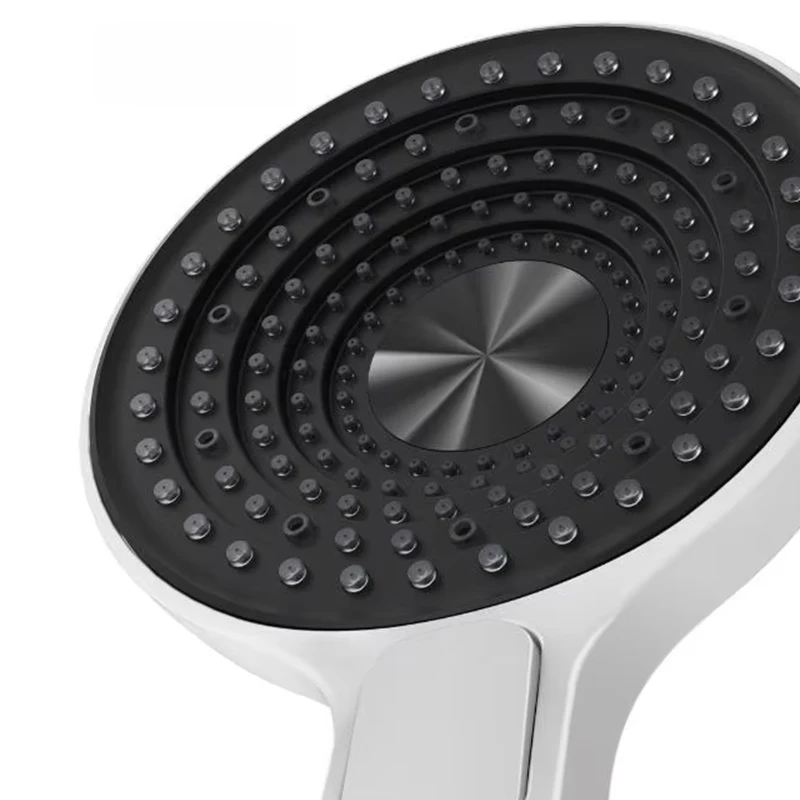 Black Thermostatic Shower System 3-function White Rainfall Round Shower Head