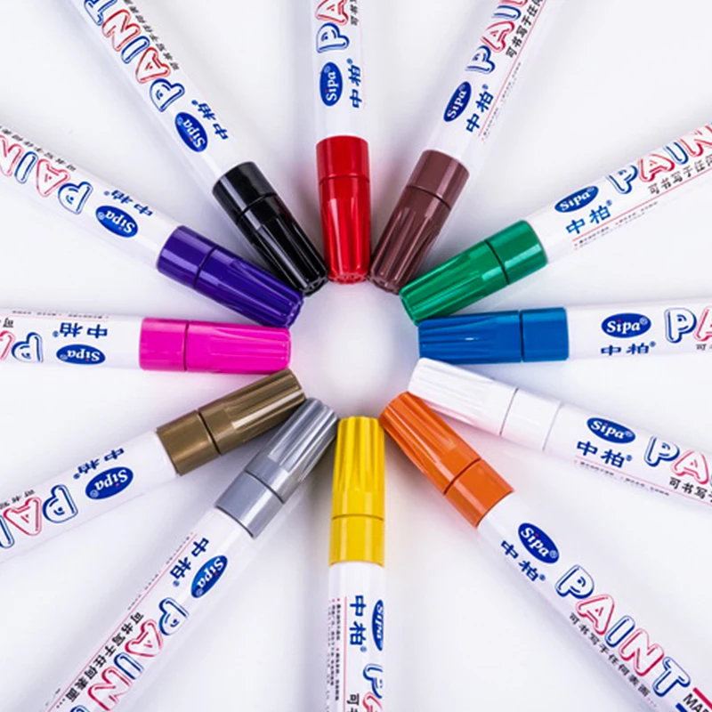 Быстросохнущая художественная ручка SIPA SP130 для прецизионной яркой краски маркер farpie перманентные Маркеры тонкая точка черный 2 счетчика Fine Li