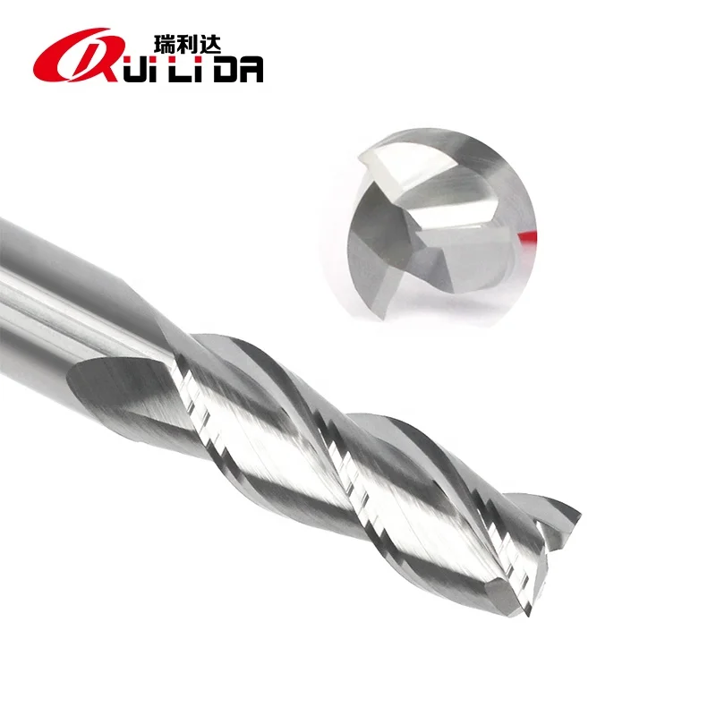 HRC55 polishing solid carbide end mill cutter fresas molino final cnc router bit set for Aluminium