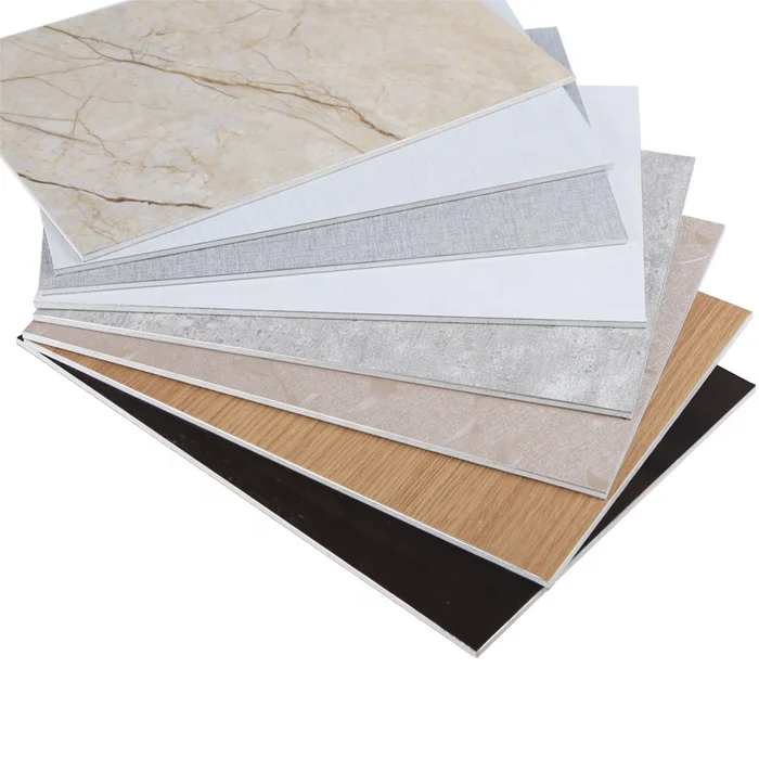 ALUSHINE marble pattern aluminum composite panel aluminum pvdf coated fir rated cladding