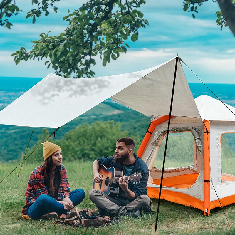 Canopy Camping Inflatable Tent Waterproof Outdoor Inflatable Canopy Tent Hiking Outdoor Shelter Family Picnic Canopy