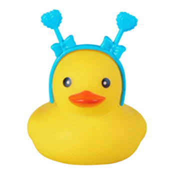 bath duck custom customized cute blue headband shaped heart Rubber Duck Bath Toys  vinyl anime figure toys craft toys