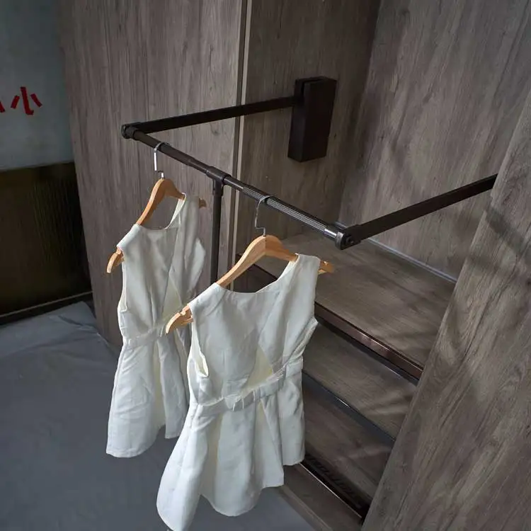 Wardrobe Accessories Metal Aluminum Plastic Closet Clothes Hanger RAIL Pull Down Lift Hangers