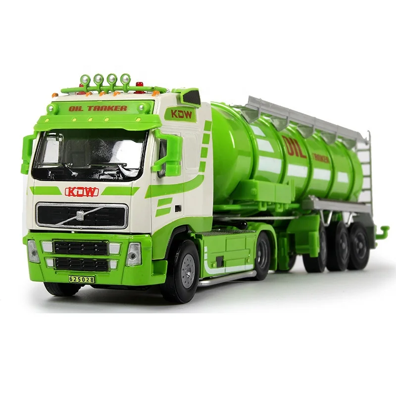 Hot Selling KDW 625028 Kids Diecast Oil Tank Truck Model 1/50 Scale Metal Oil Tanker Truck Toy For Children Gifts