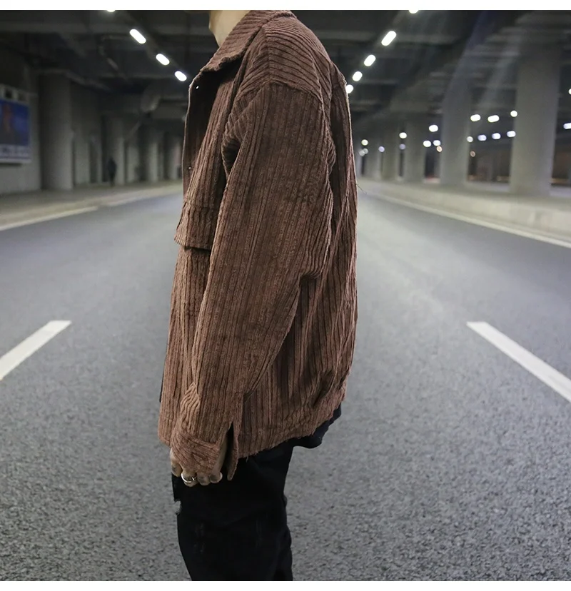 OEM private label men custom stock dropshipping mens Corduroy jacket