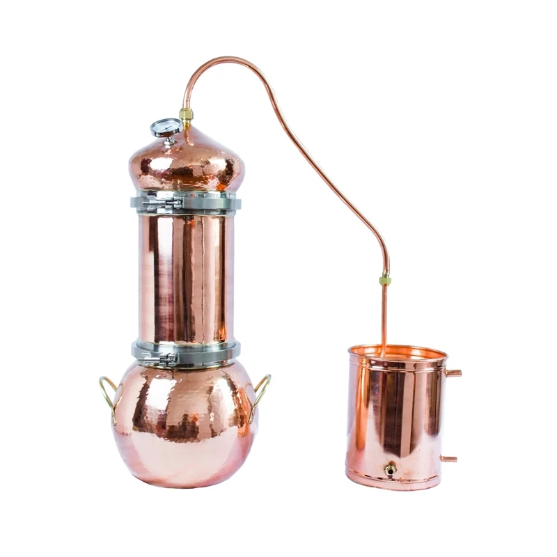 20l Copper Alembic Distiller Making Ethyl Alcohol For Liquors Alcohol Machine