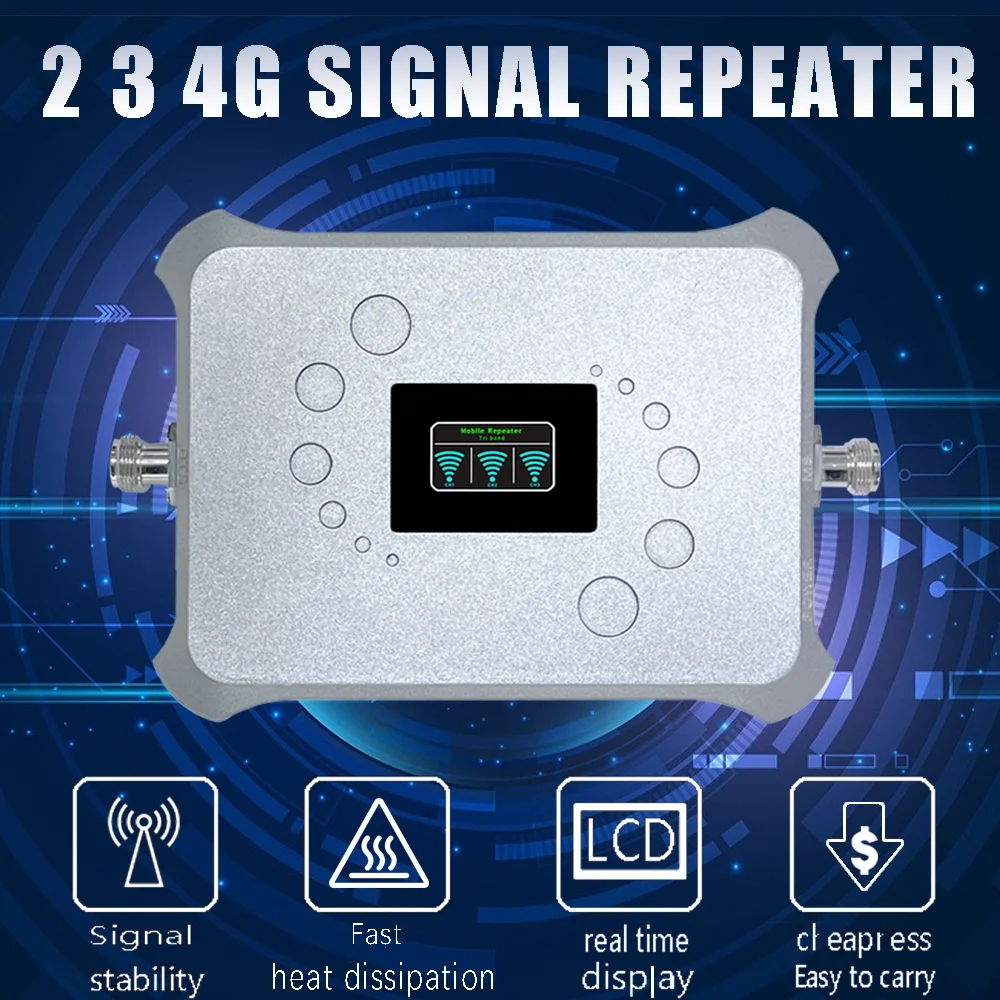 Factory Wholesale Cellular Network 234G Signal Repeater 900 1800 2100 Mhz Universal Cellphone Signal Amplifier/Booster