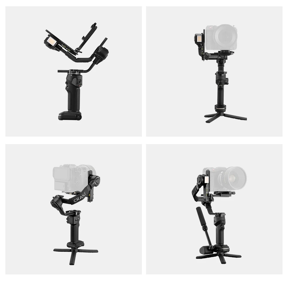 Zhiyun Crane 4 professional DSLR Cinema Camera Camcorder 3 Axis Gimbal Stabilizer for Sony Canon Nikon BMD 4K 6K