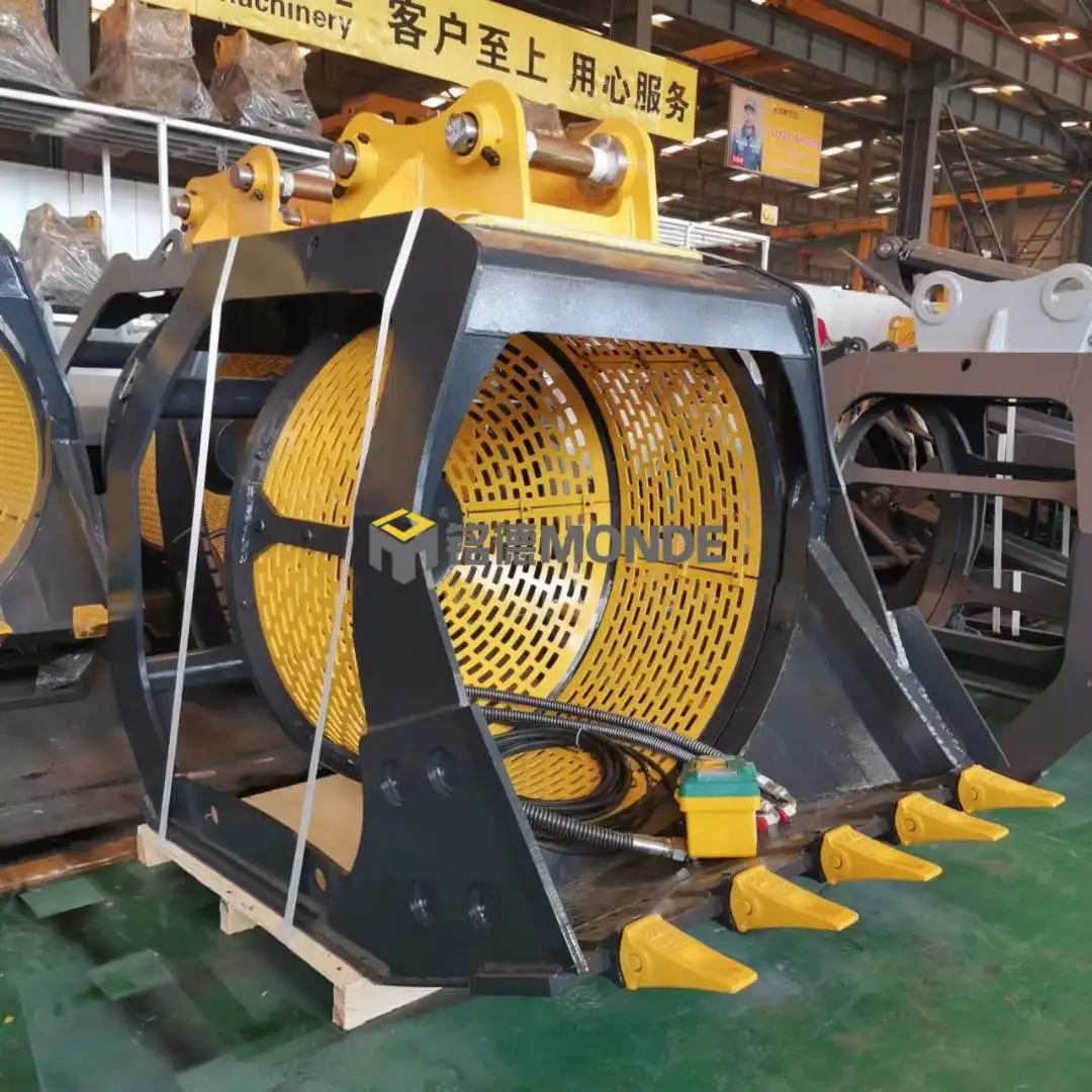 MONDE Excavator Rotating Rotary Screening Bucket Sifting bucket