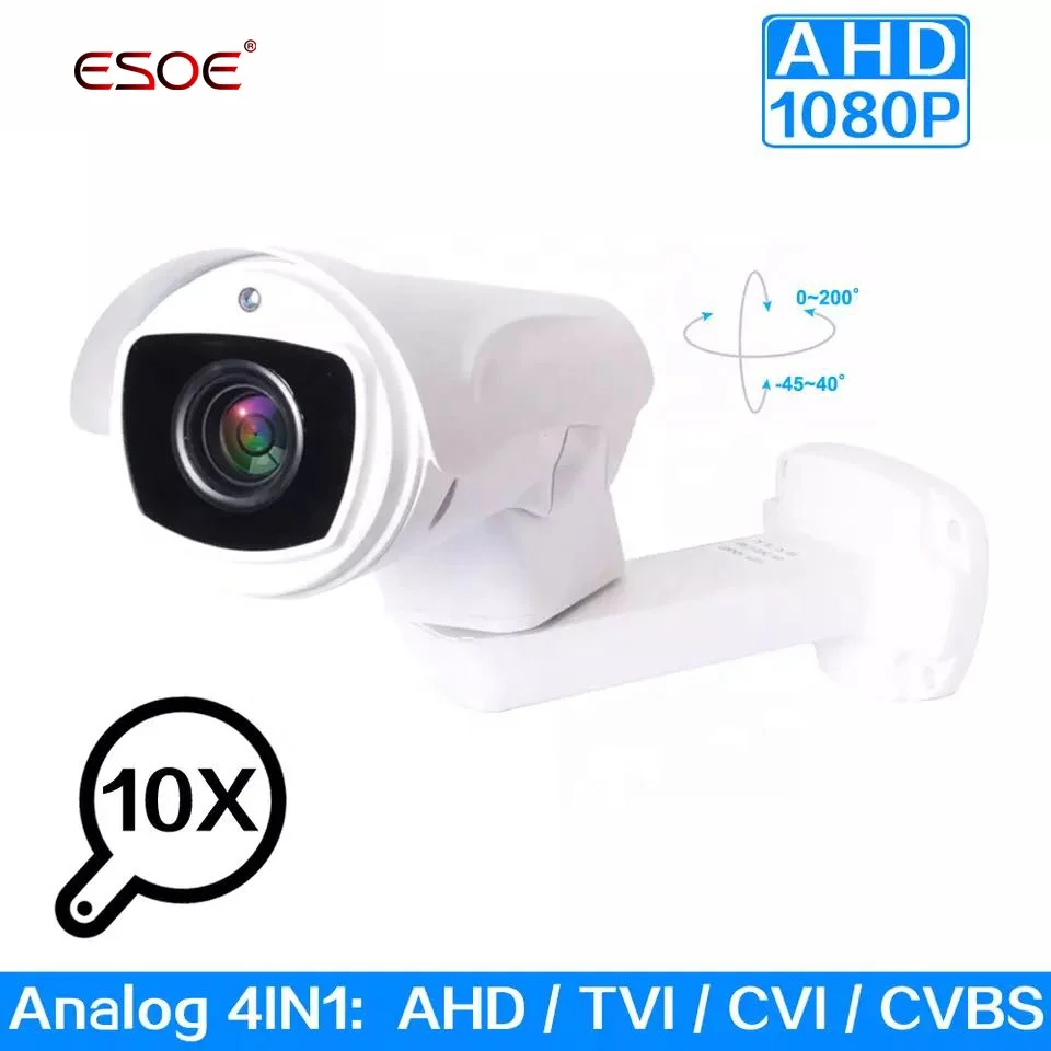 H.265 P2P 1080P 10X Zoom 2MP 4IN1 IR 100M камера ночного видения с автоматическим фокусом мини AHD Ip66 цилиндрическая вращающаяся наружная ptz безопасности