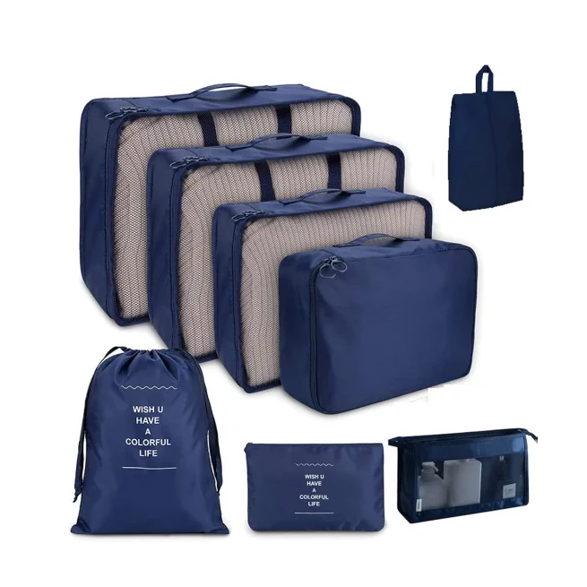 Travel Packaging Cube 8 Piece Set Travel Cube Foldable Luggage Storage Bag Lightweight Luggage Storage Bag