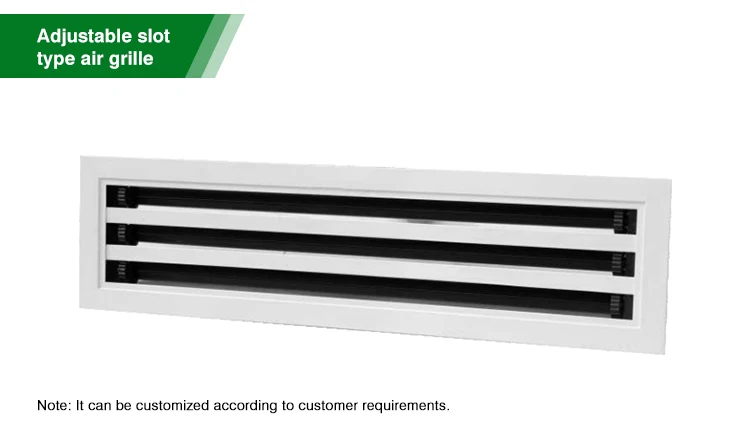 Aluminum alloy plastic round commercial air grille linear slot diffuser