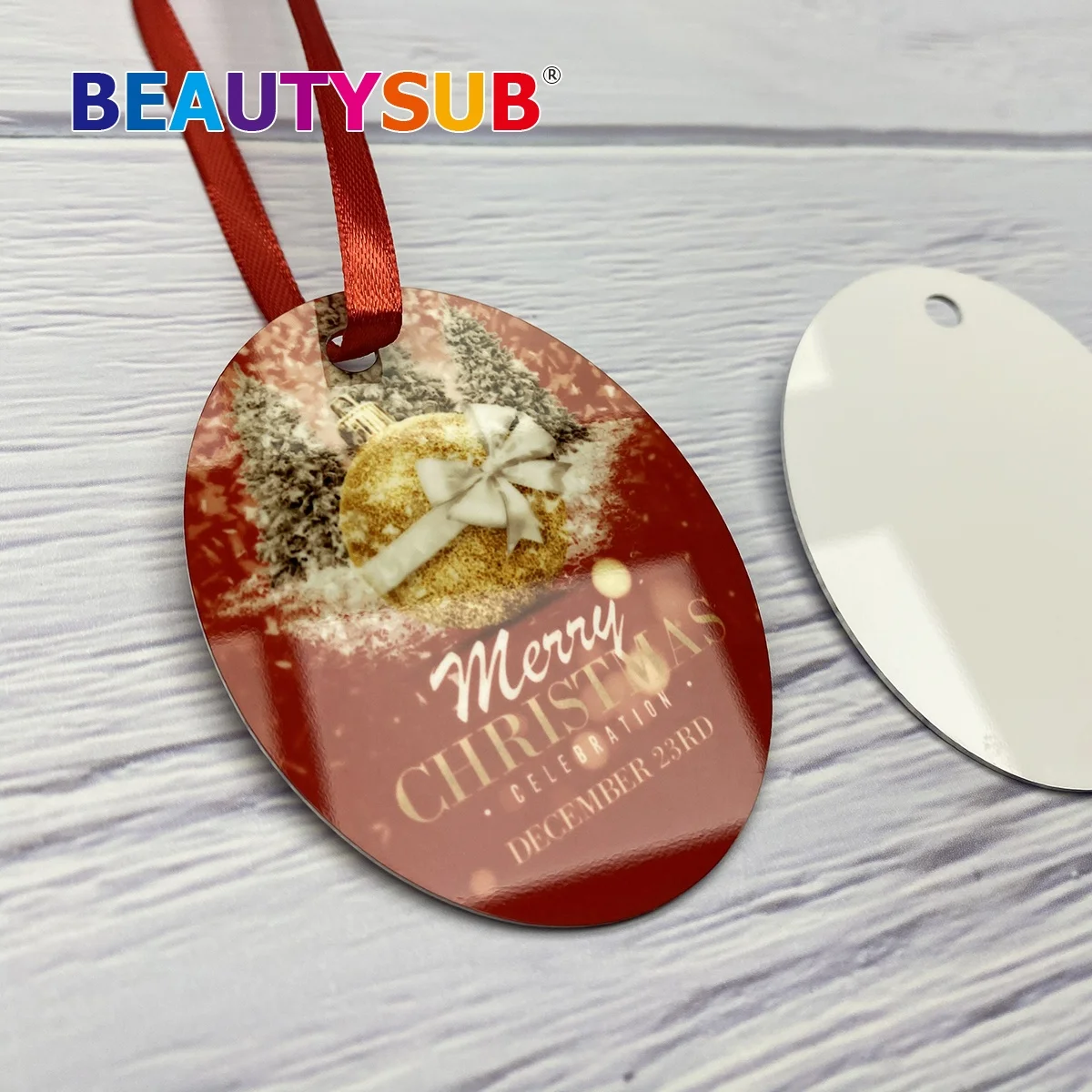 BEAUTYSUB Longstar HD Sublimation aluminum Ornament white heat transfer photo printable metal coating blanks Cut by CNC router