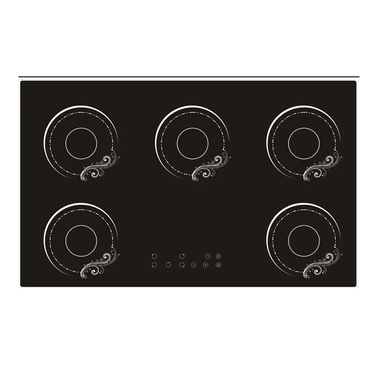 built-in electric cooktop rectangle  5 burner induction cooker