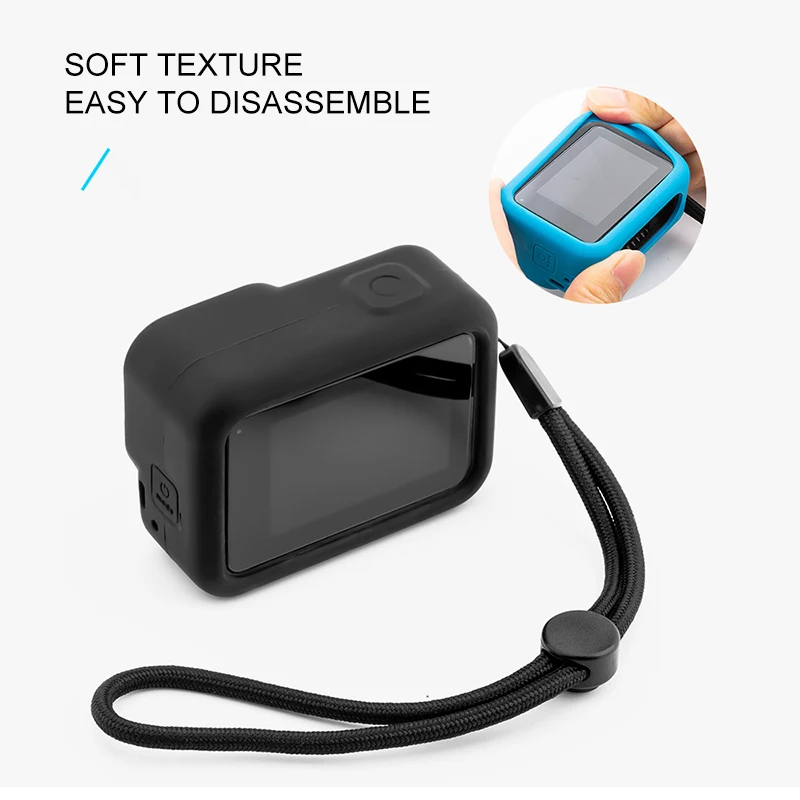  2 вида цветов Мягкий силиконовый чехол для экшн-Камеры GoPro Hero 8 защитный с полным покрытием плавающая Водонепроницаемая Экшн-камера подводной съемки на глубине аксессуары телефонов из зернистой
