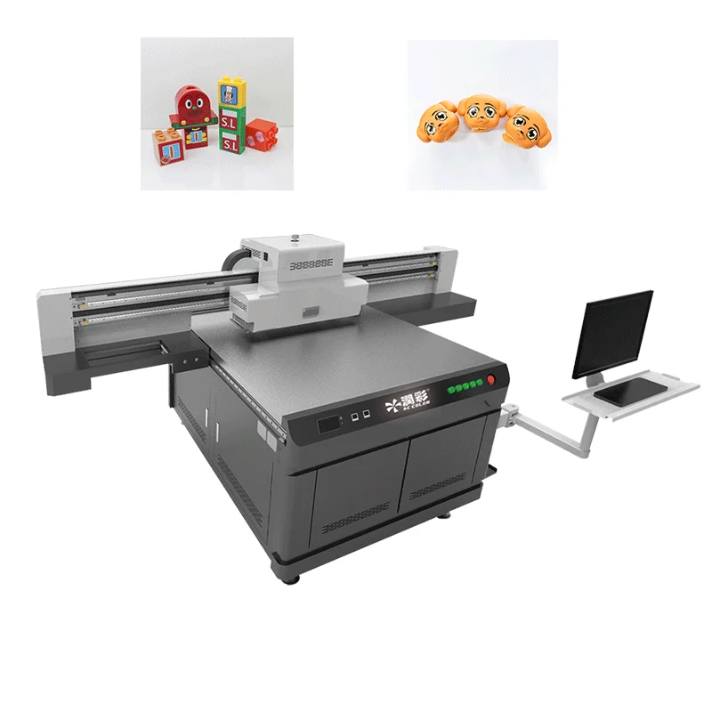 Plastic Leather PVC Flatbed Inkjet Printing Machine High Speed Industrial Varnish UV Inkjet Printer