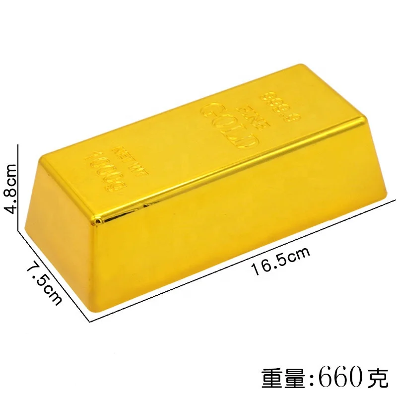 Custom Plastic 20 ounce Weight Gold Bullion Bars 24k