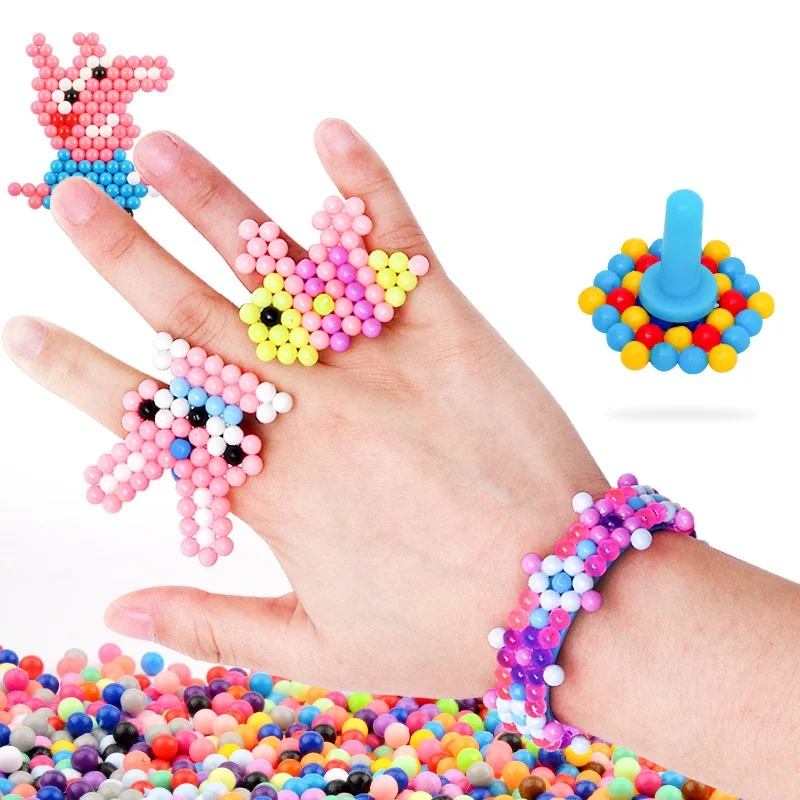 Colorful Magic Water Sticky Beads Water Fuse Beads Kits Wholesale Educational Art Crafts Toy For Kids