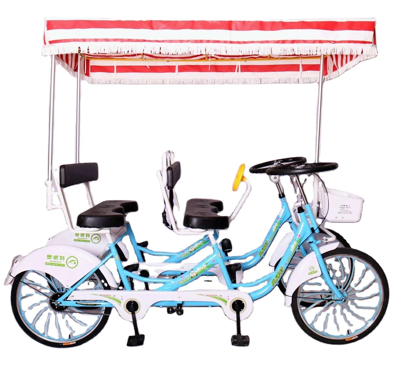 Wholesale Family Set Fun Surrey Sightseeing Tandem Bike Cycling