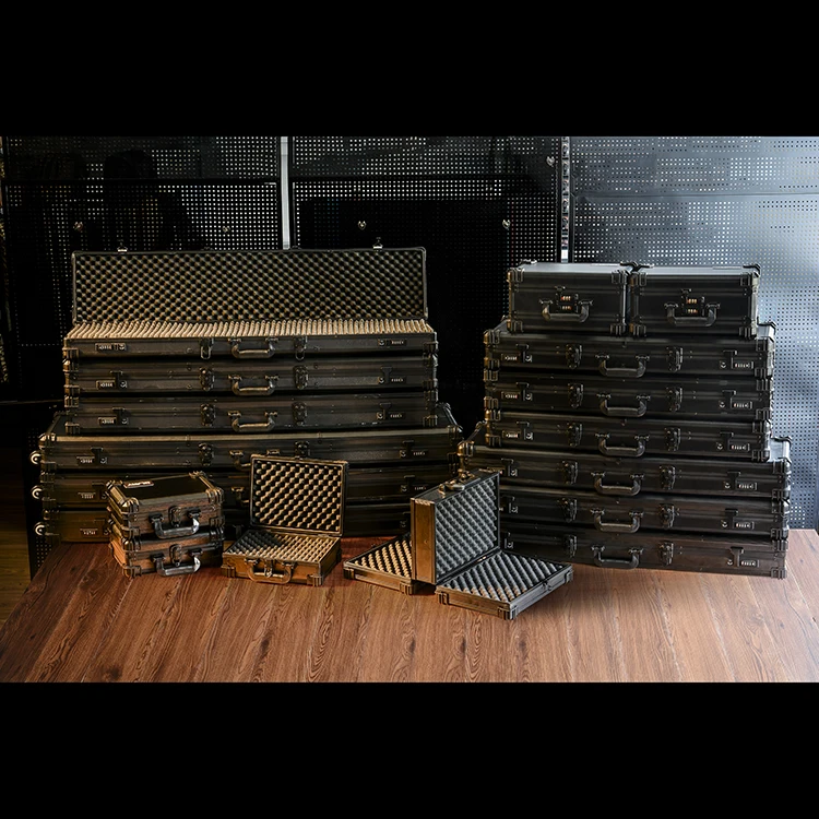 GLARY customizable shakeproof case boxs for guns rigid aluminium case enclosure guns empty boxs for instruments protection