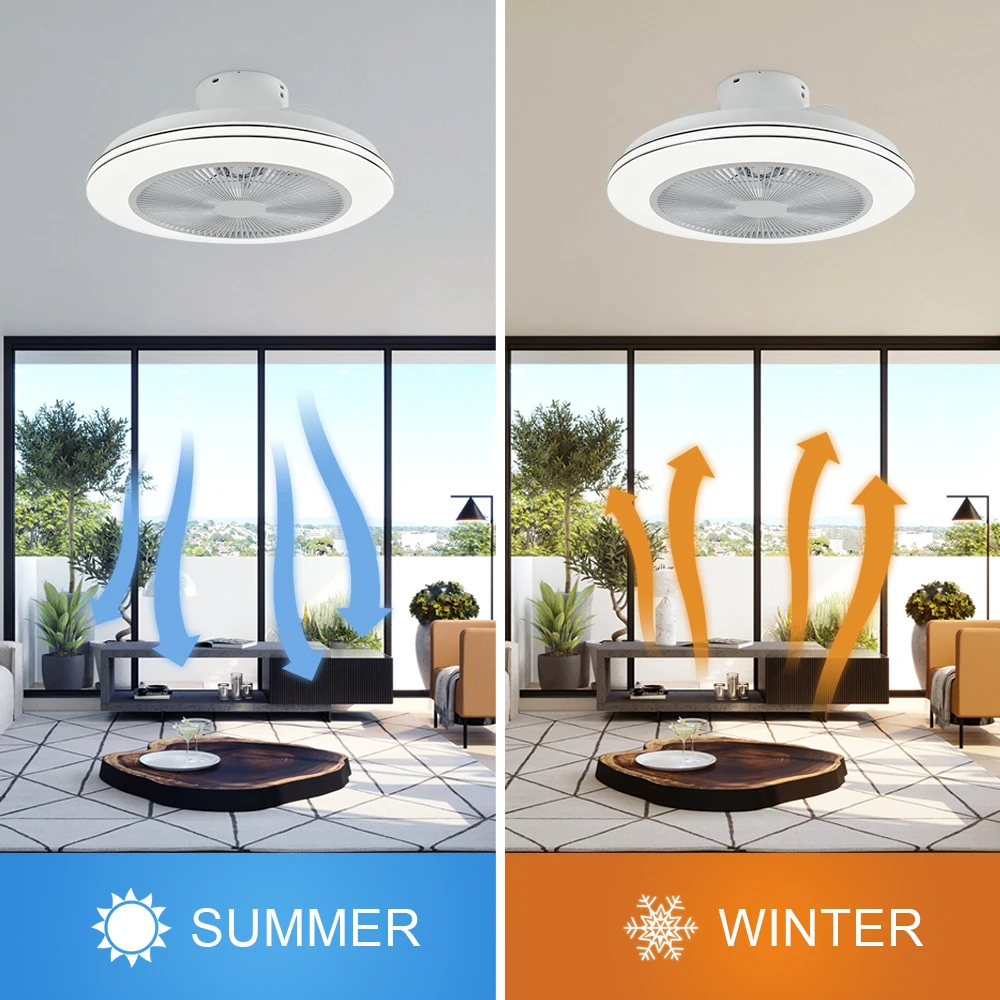 Noiseless Bedroom App Control Modern Dc Smart Bldc Led Light Remote Control Ceiling Fan With Tuya Wifi