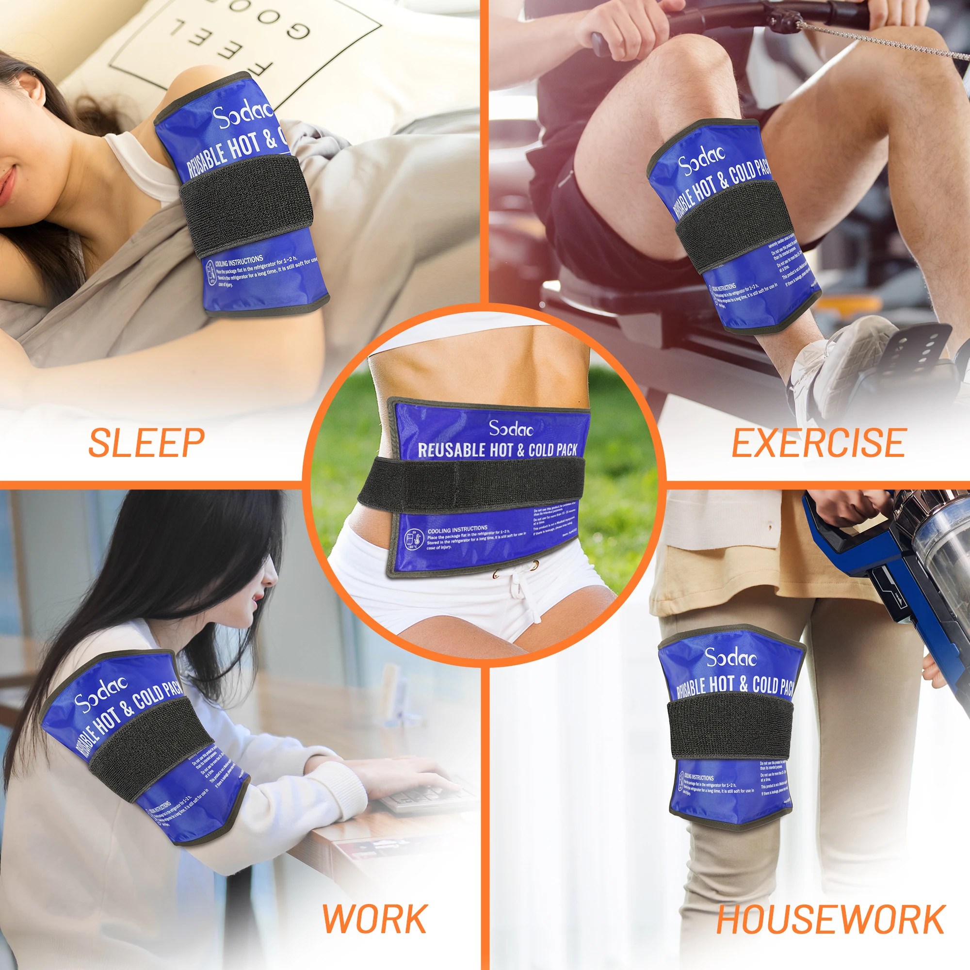 Flexible Compress Ankle Foot Shoulder Wrist Back Custom Medical Physical Therapy Knee Injury Reusable Hot And Cold Gel Ice Pack