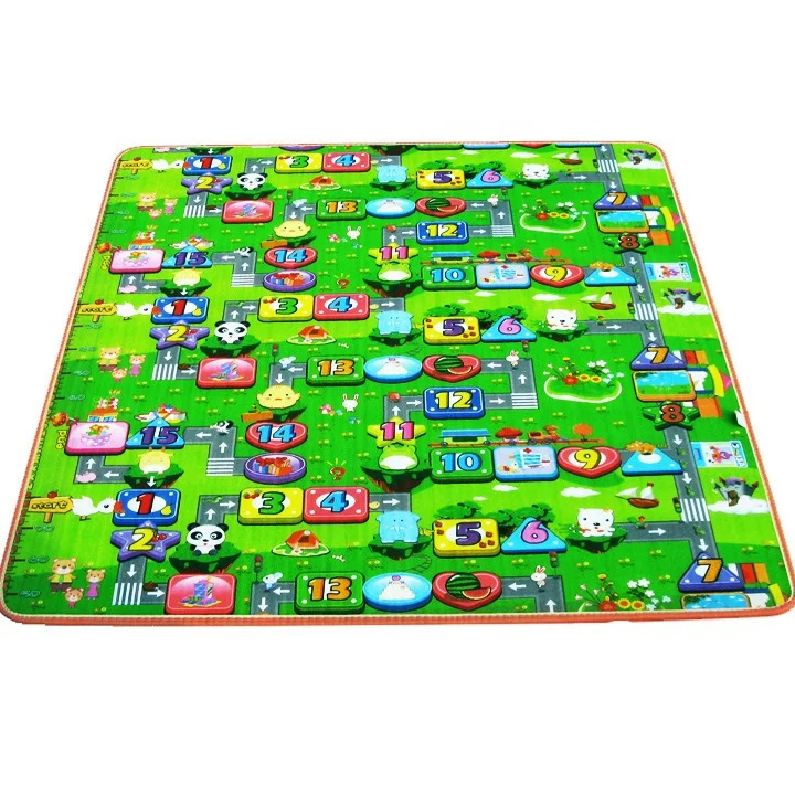 Waterproof Educational Double Side EPE Foam Baby Play Mat House Living Room Floor Family Game Pad Infant Newborn Crawl Cushion