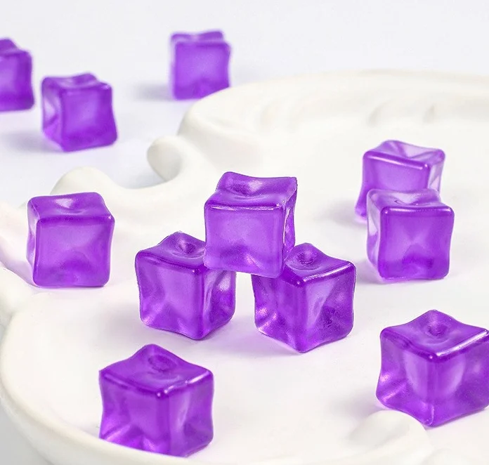 1.4 cm 100 grains/packet luminescent ice simulates luminescence, color luminescence square photography props handmade luminescen