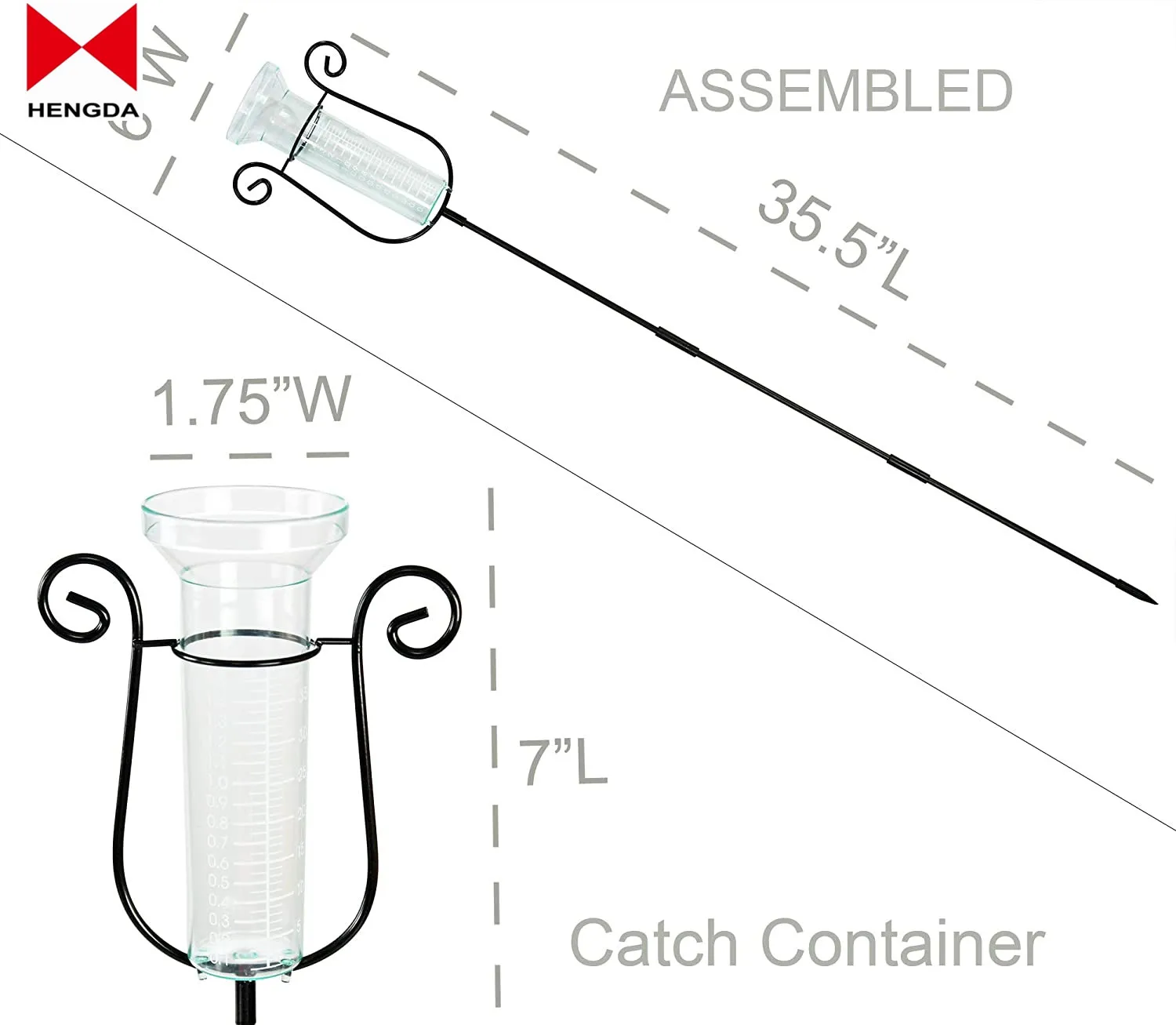 Дождемер для сада уличной метеостанции приподнятые садовые инструменты прозрачный и черный