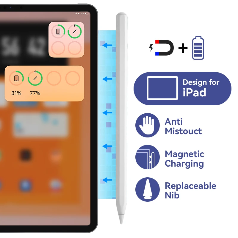 2022 New Wireless Charging Magnetic  Charge Stylus Pen For Ipad pro Stylus Supports Logo Customization