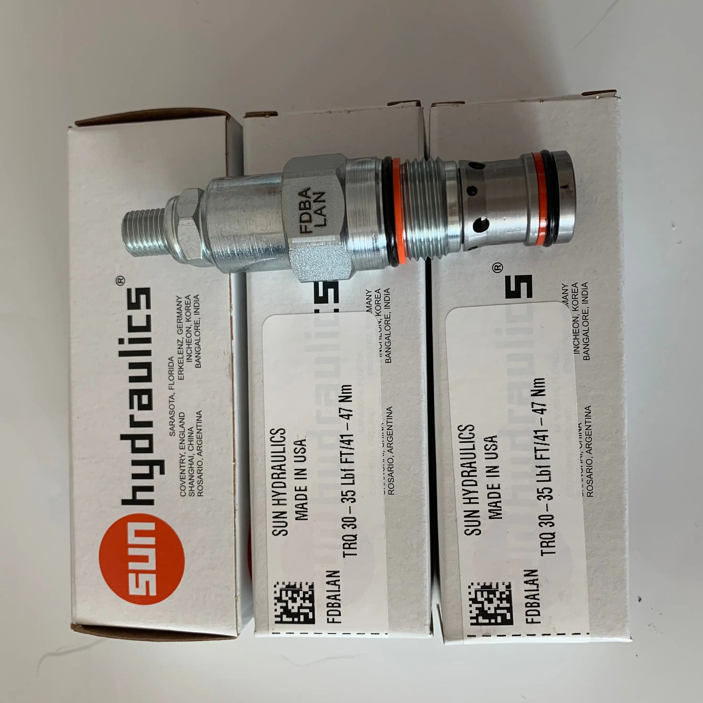 FDBA-LAN FDBALAN SUN hydraulics Original USA Fully adjustable pressure compensated flow control valve with reverse flow check