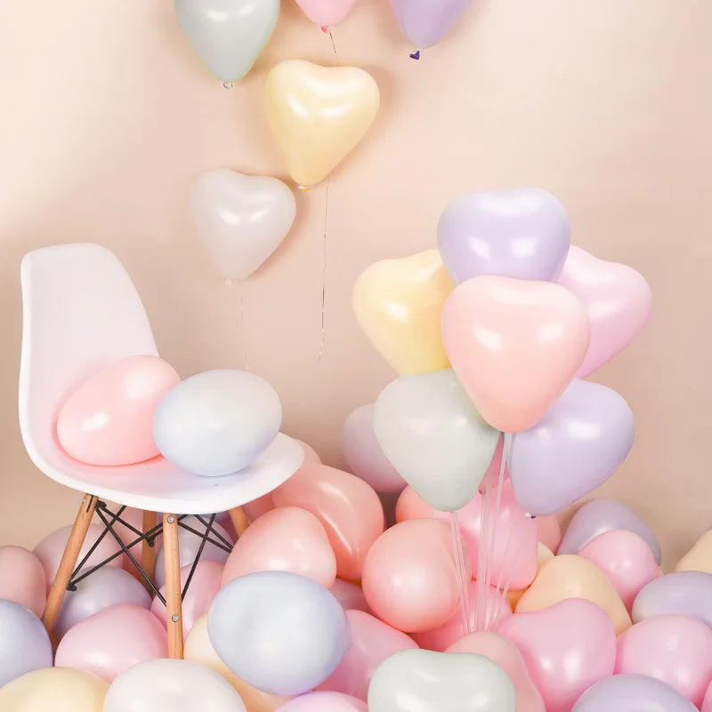 10 Inch Round Heart Shape Latex Balloons Macaron Colors Birthday Party Decoration Wedding Inflatable Global Latex Balloons