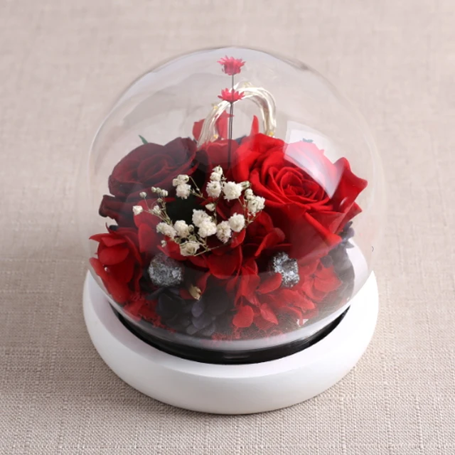 
Immortal flower love preservation eternal rose head long lasting stem preserved roses In glass box gift dome 2021 